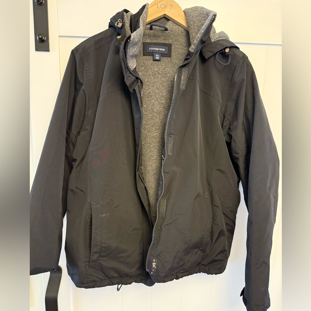 Lands' End Women’s Black Coat